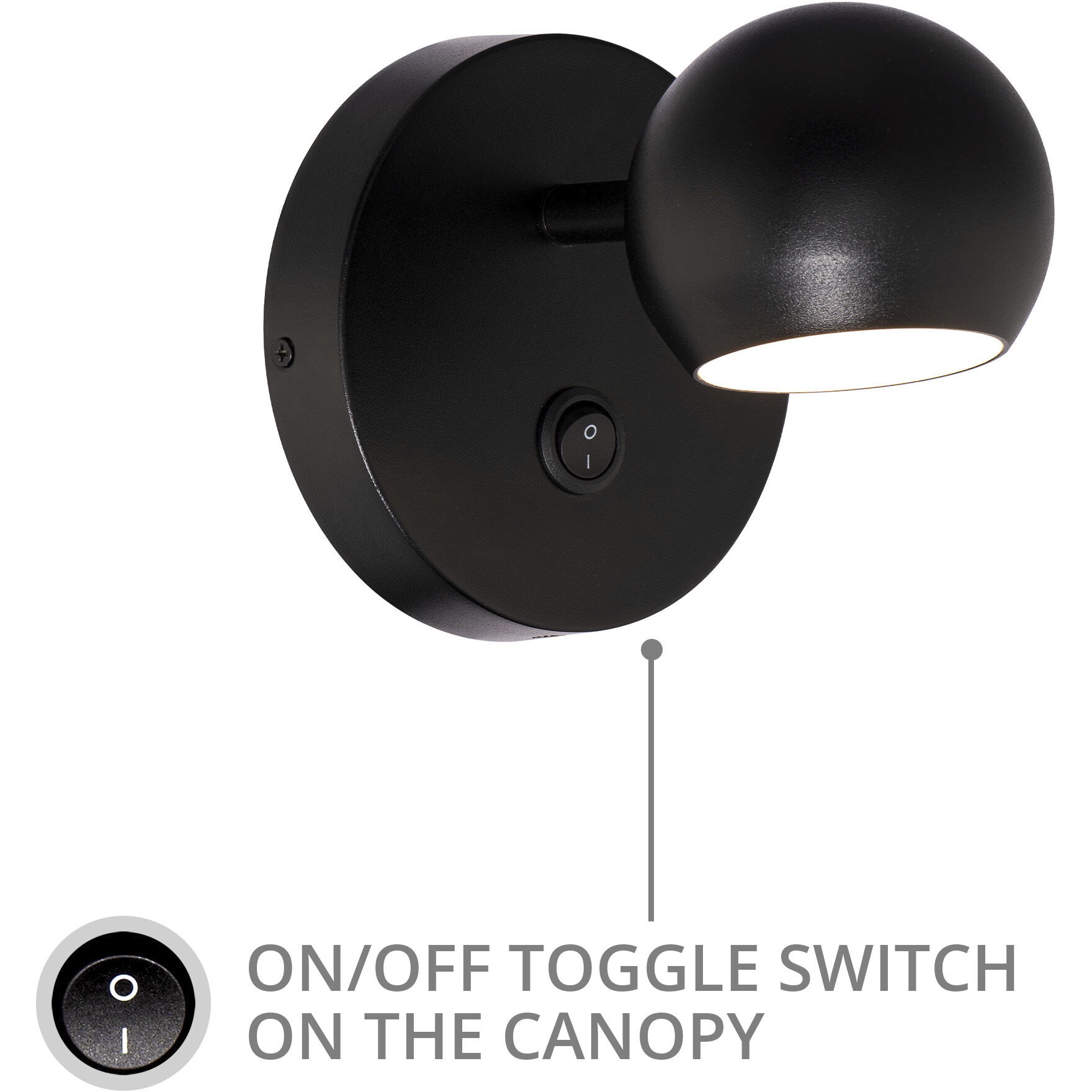 Duplex Reading Light Wall Light in Black, dweLED