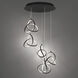 Vornado LED 17 inch Black Multi-Light Pendant Ceiling Light, dweLED