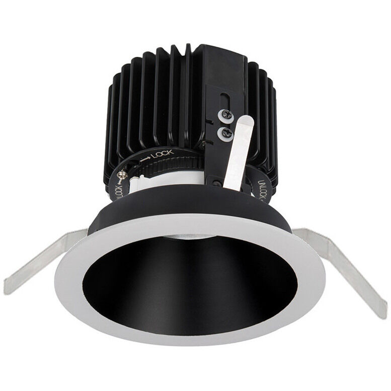 Volta LED B/Wt Recessed Lighting in Wide, 90, 3000K, Black/White