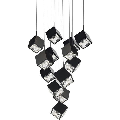 Ice Cube LED 11 inch Black Multi-Light Pendant Ceiling Light, dweLED