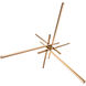 Parallax LED 39 inch Aged Brass Pendant Ceiling Light in 39in, dweLED