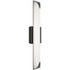 Straitaway LED 24 inch Black Bath Vanity & Wall Light in 4000K, dweLED