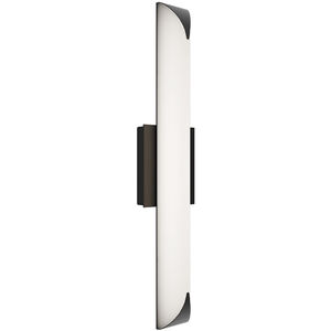 Straitaway LED 24 inch Black Bath Vanity & Wall Light in 4000K, dweLED