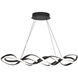 Interlace 1 Light 39 inch Black Linear Pendant Ceiling Light