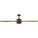 Windmill 65 inch Matte Black Distressed Koa with Distressed Koa Blades Downrod Ceiling Fans, Smart Fan