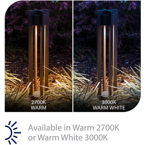 Chamber 12 5.5 watt Bronze Bollard Lighting in 3000K, WAC Landscape