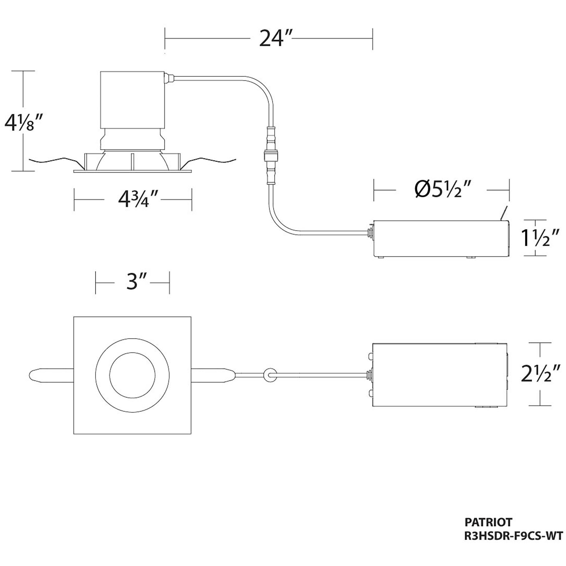 Patriot LED White Complete Kit Recessed Lighting