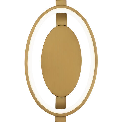 Solitaire Wall Sconce Wall Light in Aged Brass, dweLED