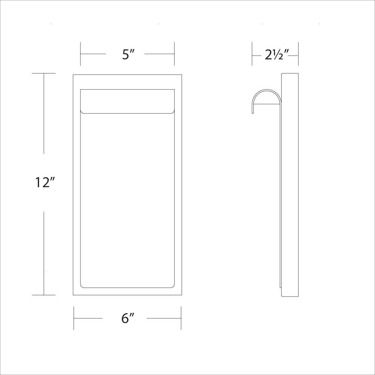 Cap LED 12 inch Black Outdoor Wall Lighting, WAC Limited
