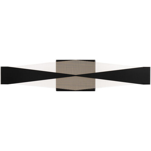 Enigmatic 1 Light 24 inch Black Bath Vanity Light Wall Light in 2700K