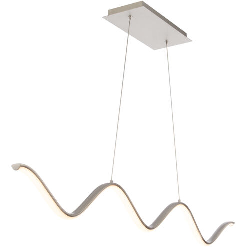 Morae Linear Pendant Ceiling Light in Brushed Nickel, dweLED