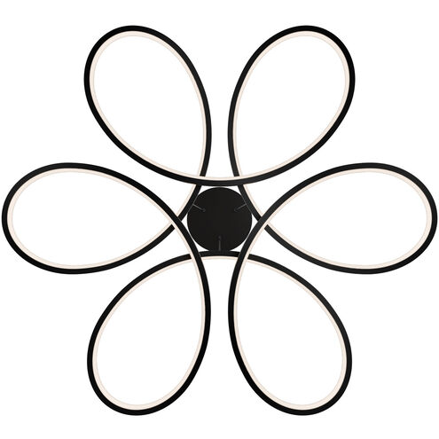 Klover LED 32 inch Black Pendant Ceiling Light in 3000K, dweLED