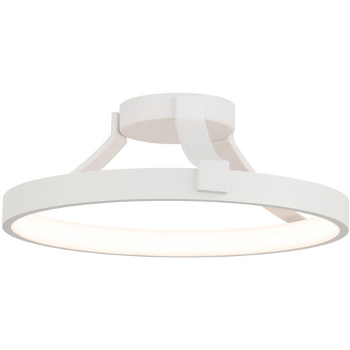 Chaucer LED 16 inch Black Semi-Flush Mount Ceiling Light, dweLED