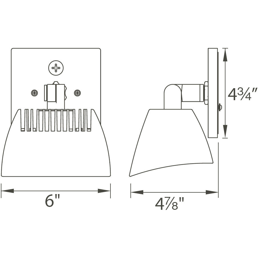 Endurance LED 4.75 inch Architectural White Outdoor Wall Light in 3000K