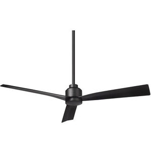 Clean 52 inch Matte Black Downrod Ceiling Fan, Smart Fan