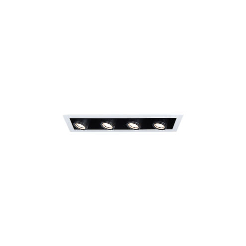 Silo Multiples LED White Black Multiple Recessed Trim in 3500K, White/Black