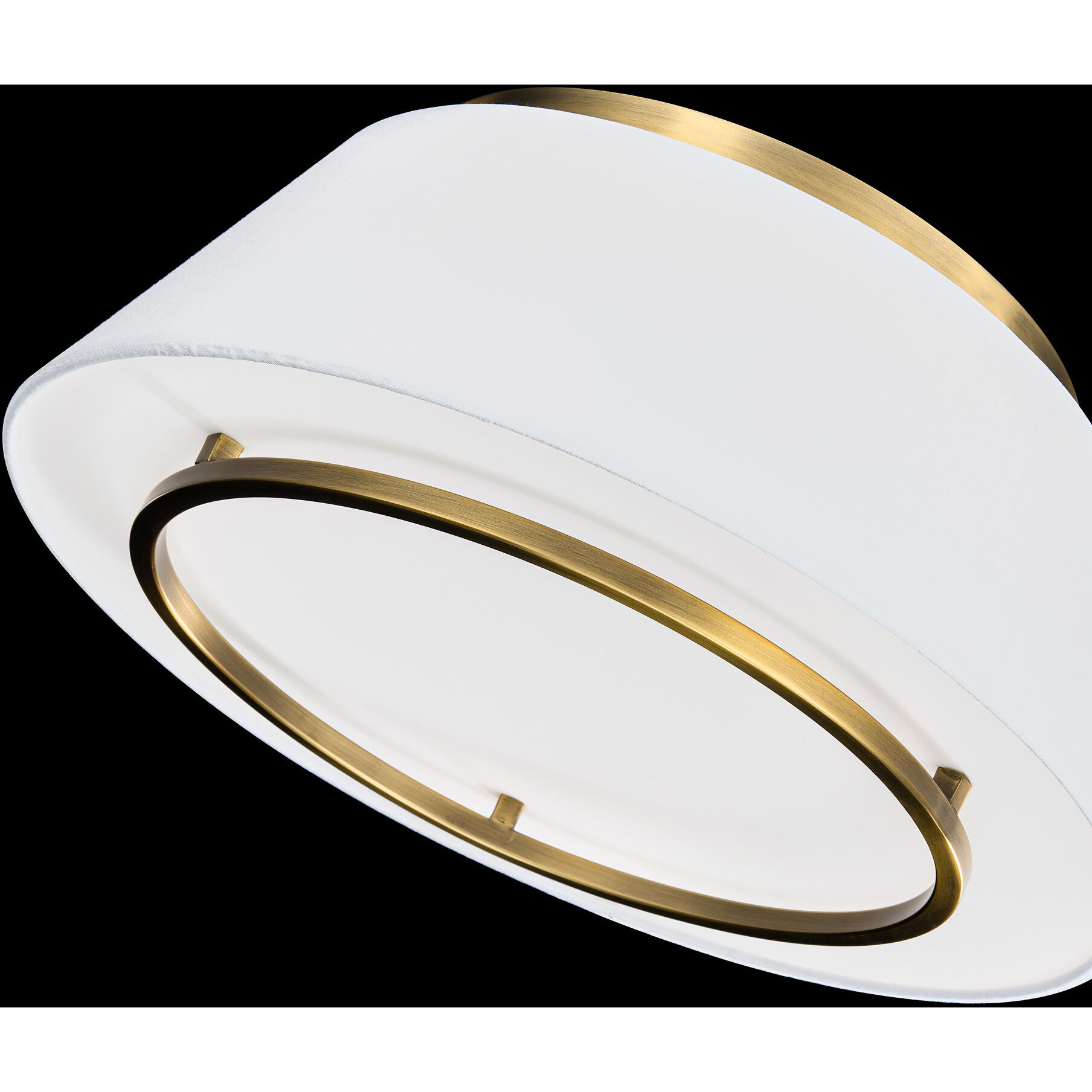 Hailey LED 16 inch Aged Brass Flush Mount Ceiling Light, dweLED