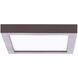Square LED 5 inch Bronze Flush Mount Ceiling Light in 3500K, WAC Limited