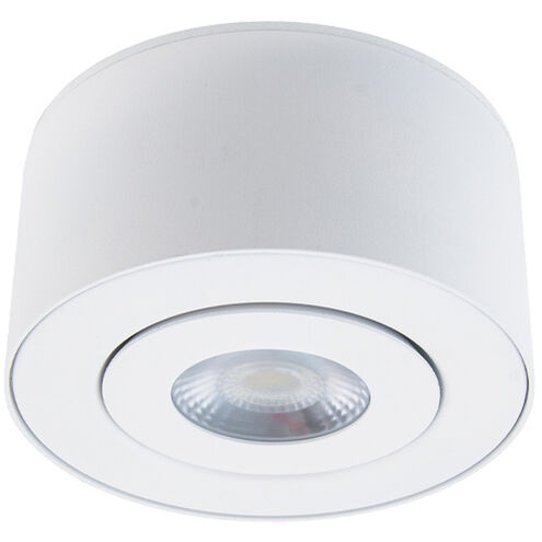 Peek 1 Light 4.88 inch White Flush Mount Ceiling Light in 3000K, dweLED