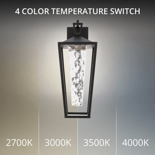 Manchester LED 25 inch Black Outdoor Wall Light in 4000K, dweLED