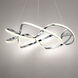 Interlace LED 28 inch Chrome Pendant Ceiling Light, dweLED