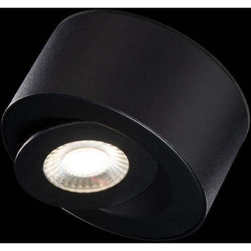 Peek LED 4.88 inch Black Flush Mount Ceiling Light in 4000K, dweLED