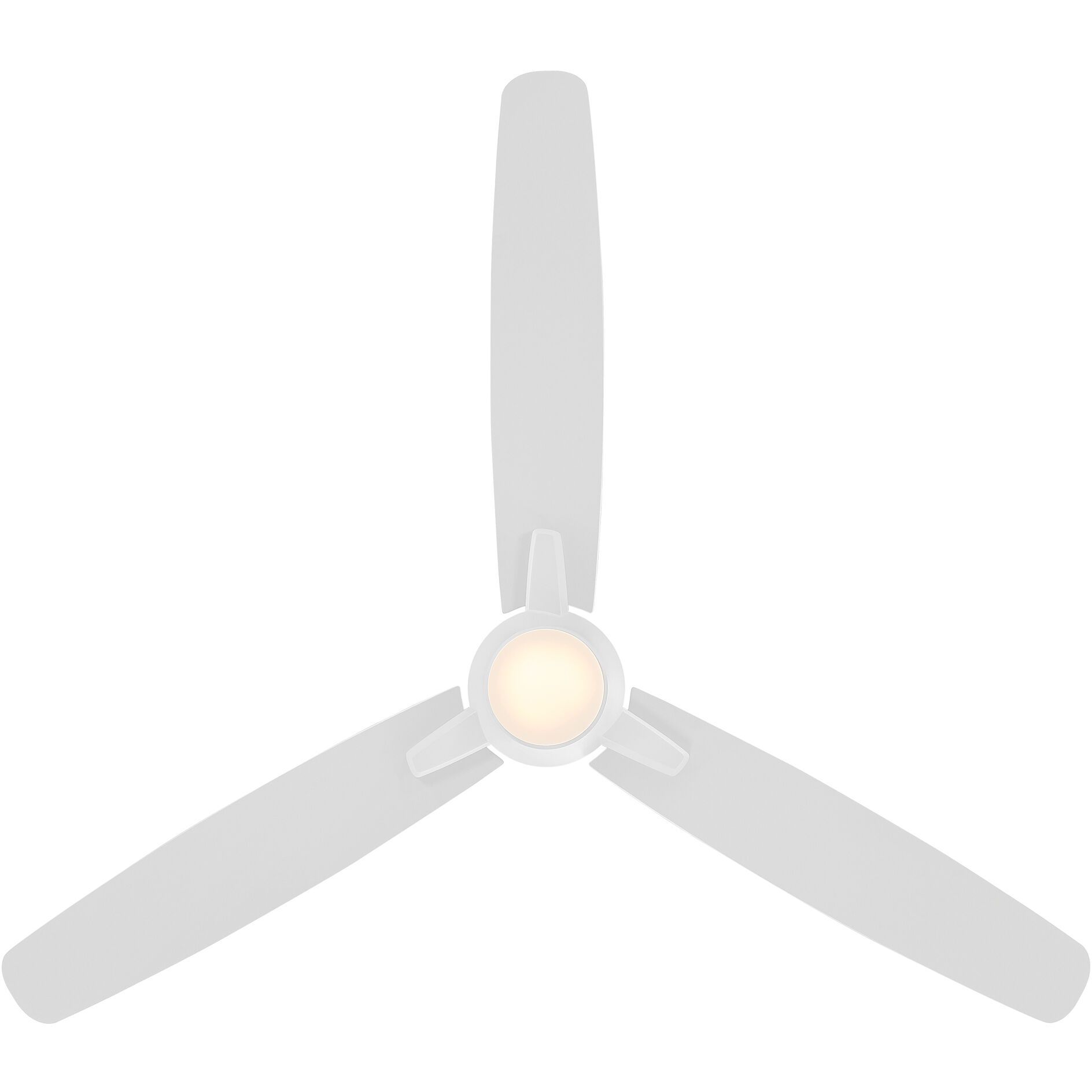 Blitzen 54 inch Matte White Downrod Ceiling Fans, Smart Fan
