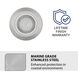 Inground Recessed Light 12 4 watt Stainless Steel Path Indicator Light in 2700K Warm LED, WAC Landscape
