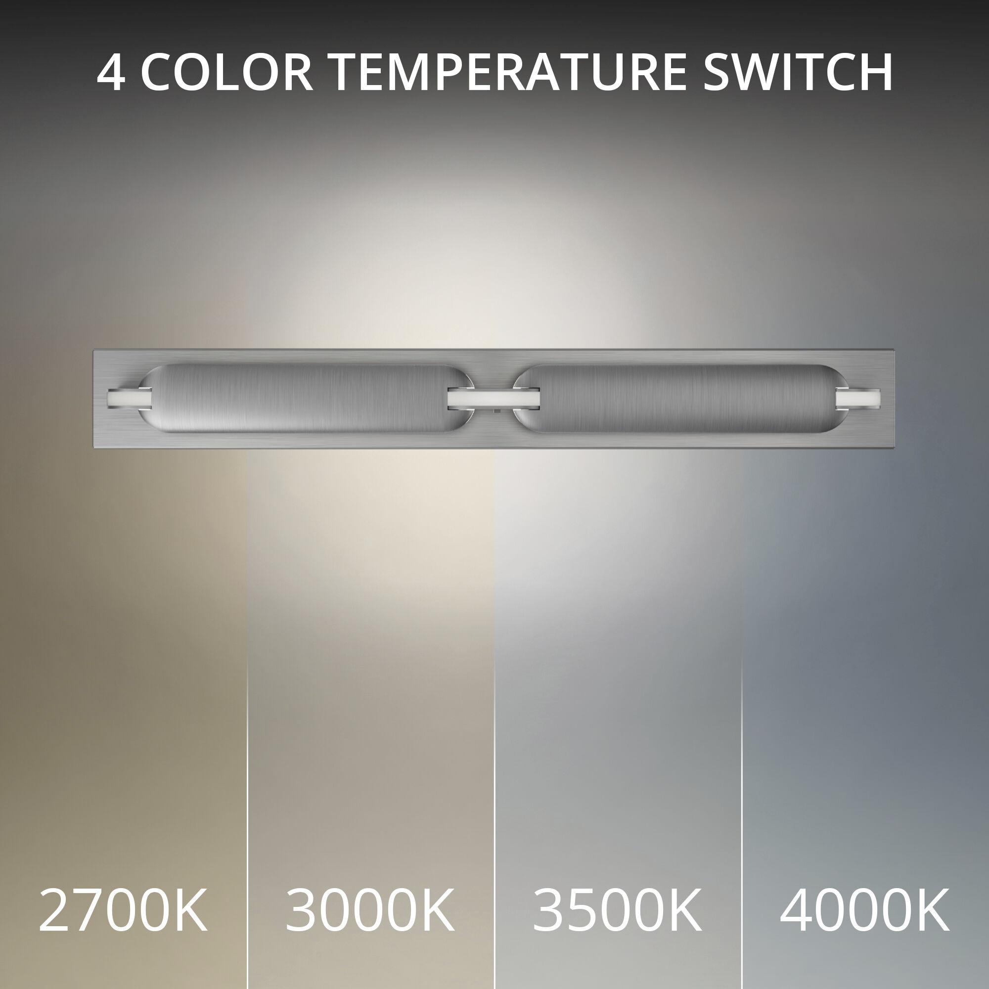 Spectacle LED 24 inch Brushed Nickel Bath Vanity & Wall Light in 4000K, dweLED