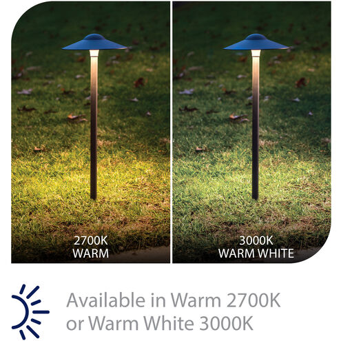 Canopy 12 6.5 watt Solid Brass Coated in Bronze Path Lighting in 2700K, Bronzed Brass, Path and Area Light, WAC Landscape