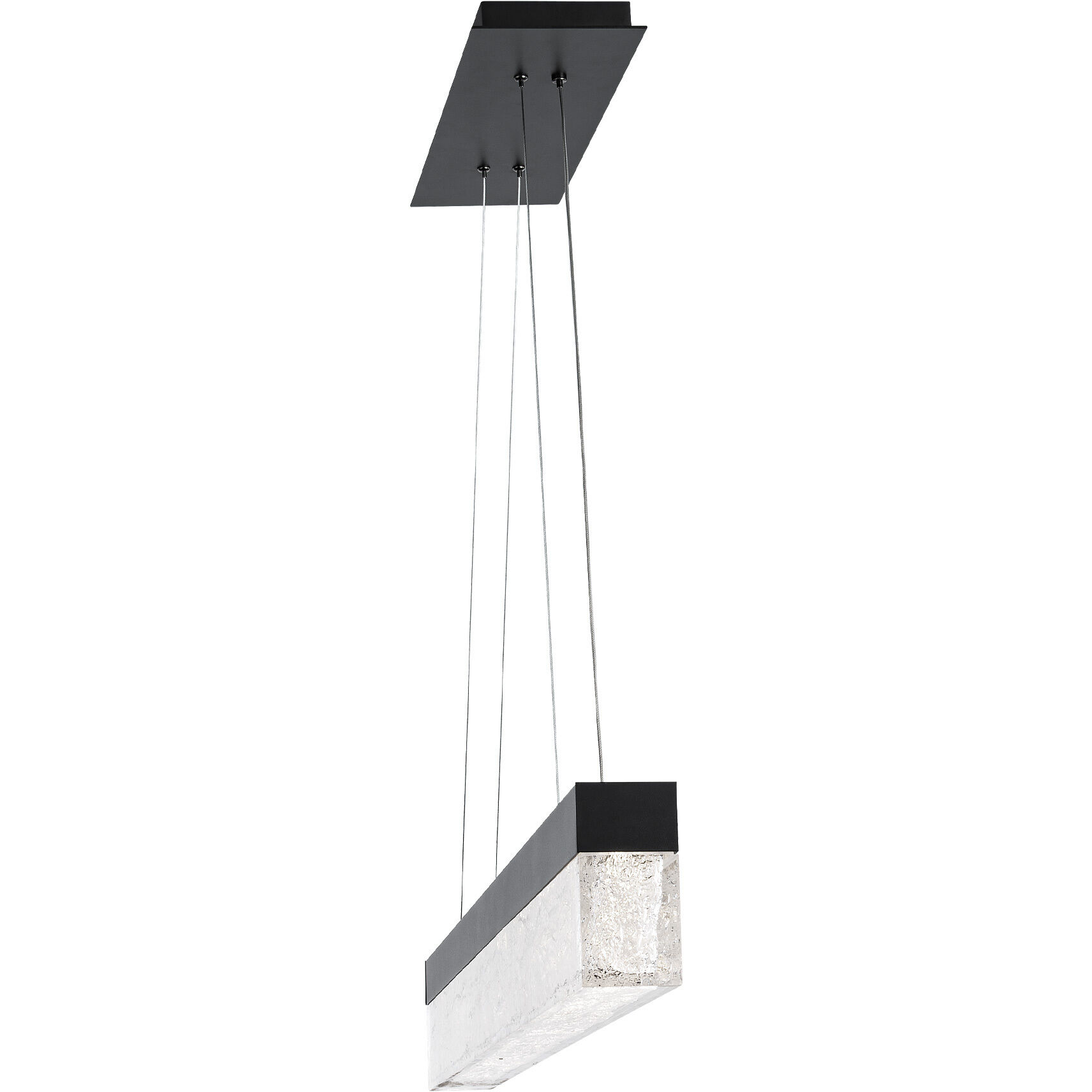 Effervescent Linear Pendant Ceiling Light in Black, dweLED