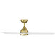 Mocha 54 inch Soft Brass Matte White with Matte White Blades Downrod Ceiling Fans, Smart Fan