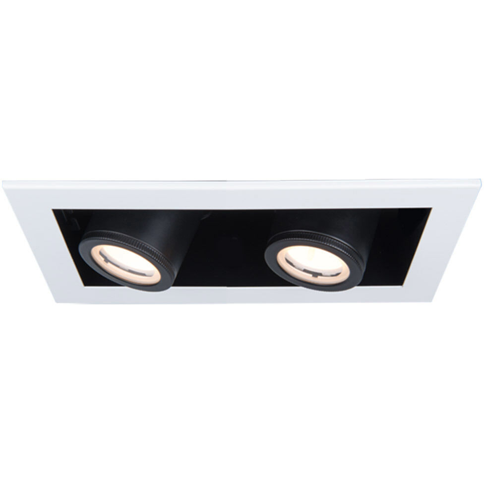Silo Multiples LED White Black Multiple Recessed Trim in 3500K, White/Black