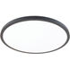 Round LED 15 inch Black Flush Mount Ceiling Light in 3500K