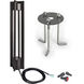 Chamber 120 12.5 watt Black Bollard Light in 3000K Warm White LED, WAC Landscape