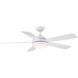 Odyssey 52 inch Matte White Downrod Ceiling Fans, Smart Fan