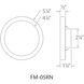 Round LED 5.25 inch Nickel Flush Mount Ceiling Light in 3000K