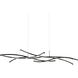 Divergence Linear Chandelier Ceiling Light in Black, dweLED