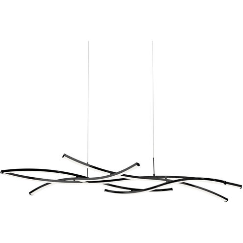 Divergence Linear Chandelier Ceiling Light in Black, dweLED