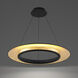 Center Stage LED 32 inch Black Gold Leaf Pendant Ceiling Light, dweLED