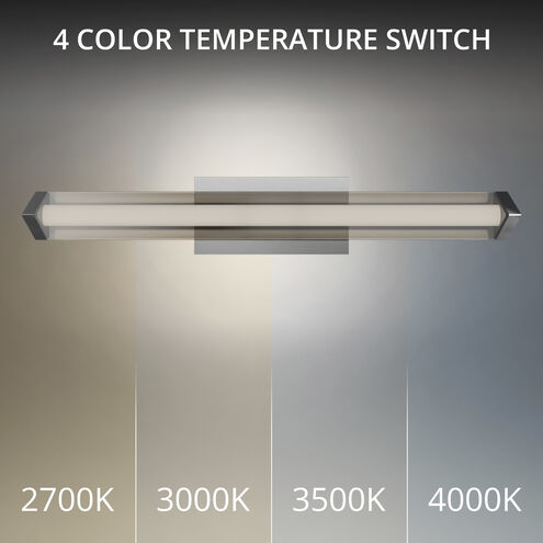 Boulevard LED 24 inch Brushed Nickel Bath Vanity & Wall Light in 3000K, dweLED