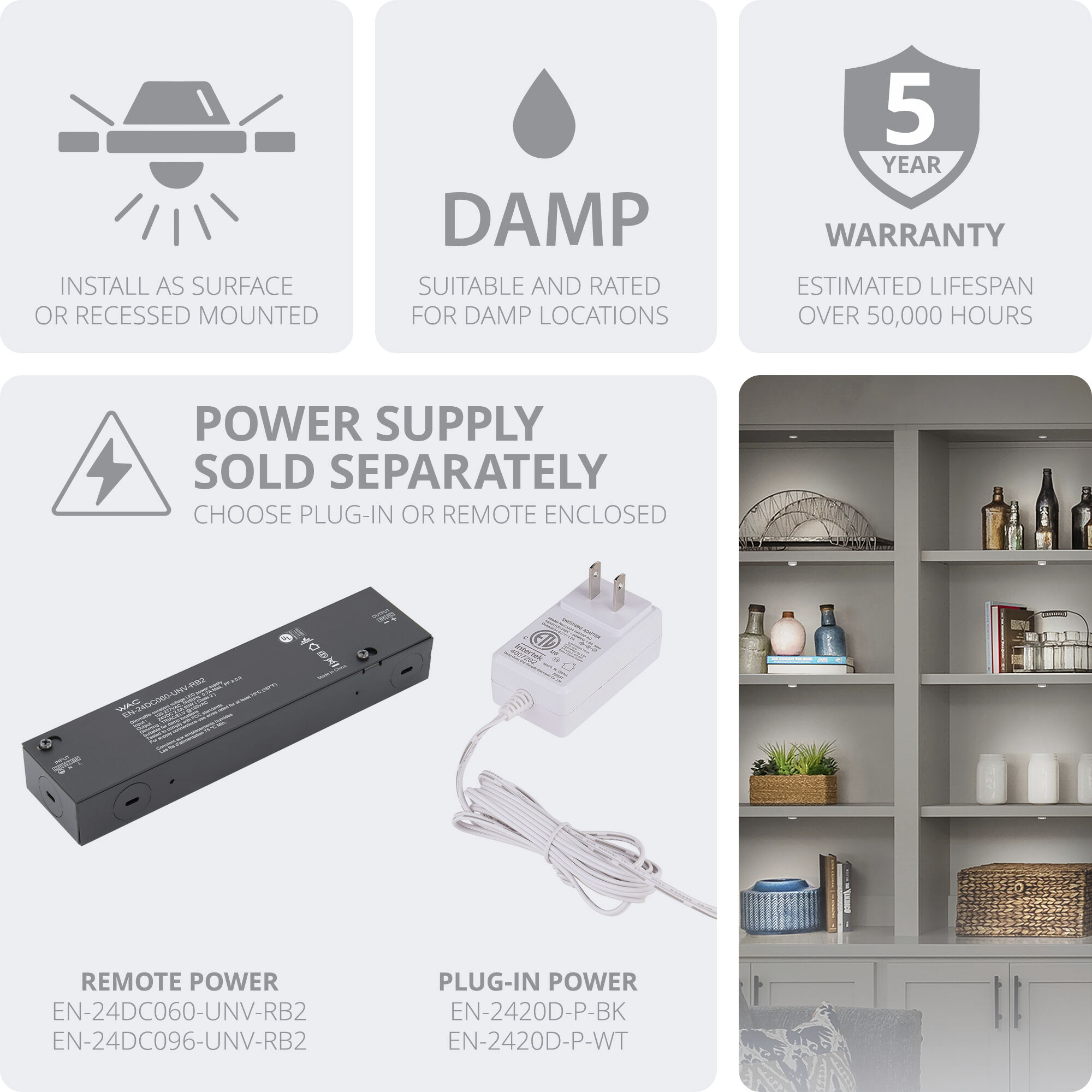 Mini Puck 10 Light 24 White Puck Lighting Ceiling Light, WAC Limited