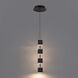Super Star LED 2 inch Black Pendant Ceiling Light in 3000K, dweLED
