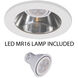 4 LOW Volt GY5.3 White Recessed Lighting