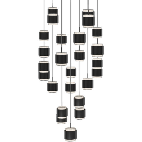 Banded LED 29 inch Black Chandelier Ceiling Light, dweLED