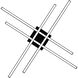 Parallax LED 32 inch Black Flush Mount Ceiling Light, dweLED