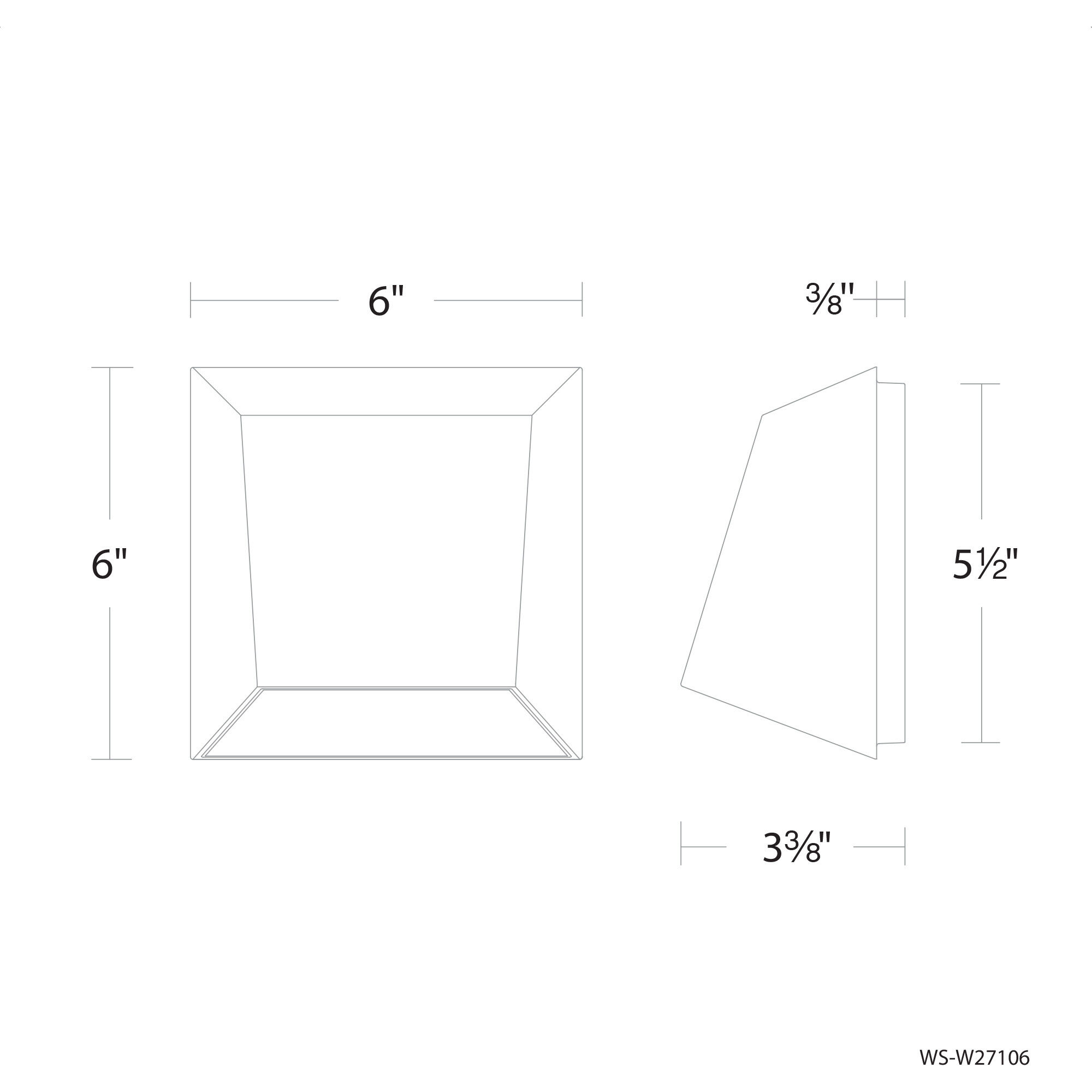Atlantis LED 6 inch White Outdoor Wall Light in 3000K, dweLED