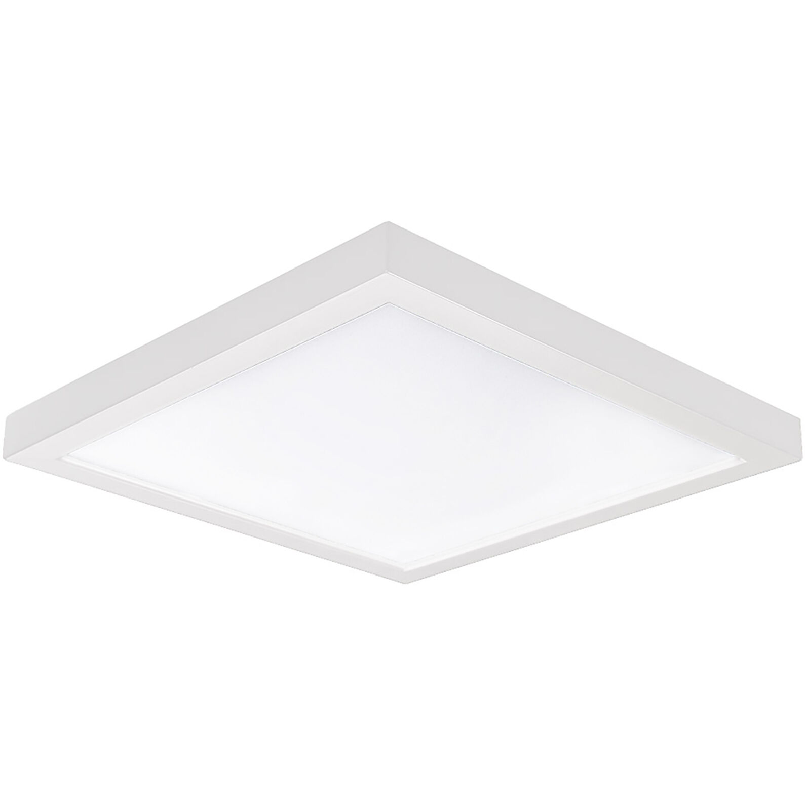 Square LED 5 inch White Flush Mount Ceiling Light in 3500K