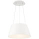 Vida LED 17.5 inch White Pendant Ceiling Light in 18in, dweLED