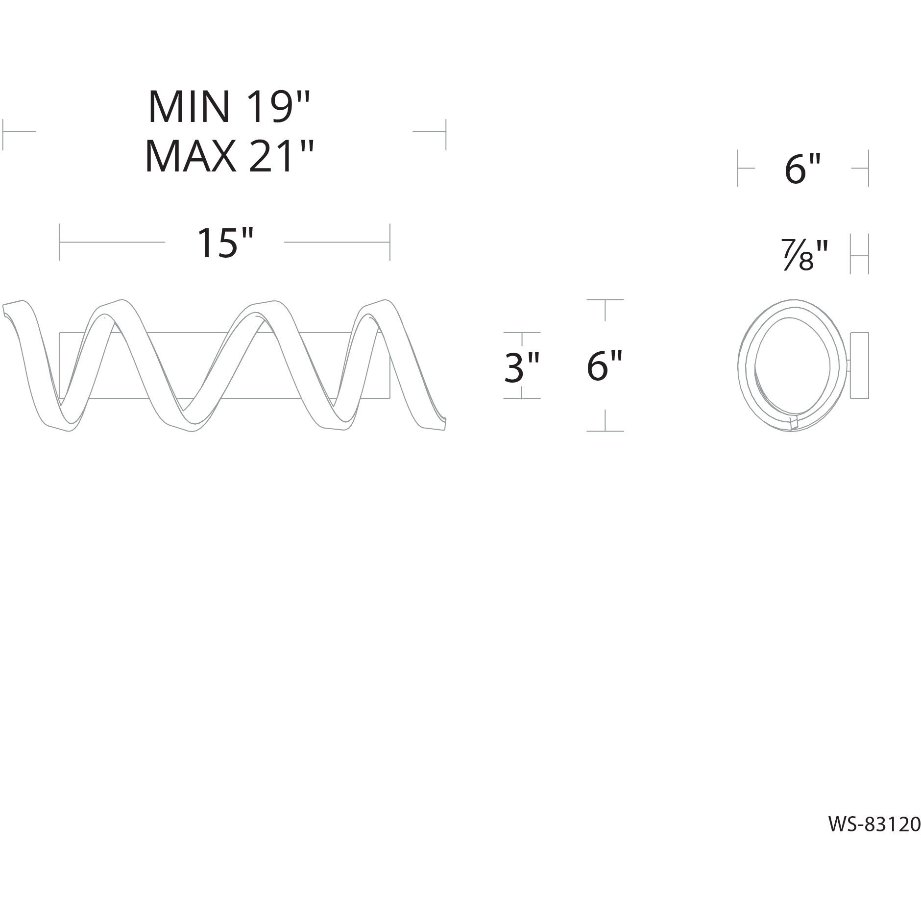 Marques LED 21 inch Black Bath Vanity & Wall Light, dweLED